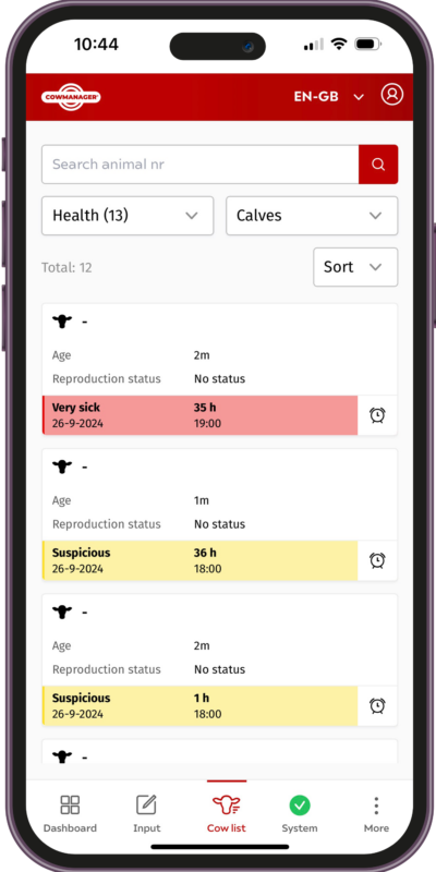 CowManager Youngstock Calf Health Monitoring